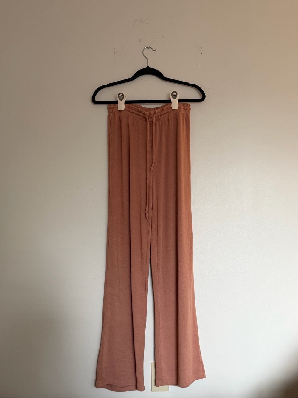 Aritiza Wide-Leg Drawstring Pants in Terracotta